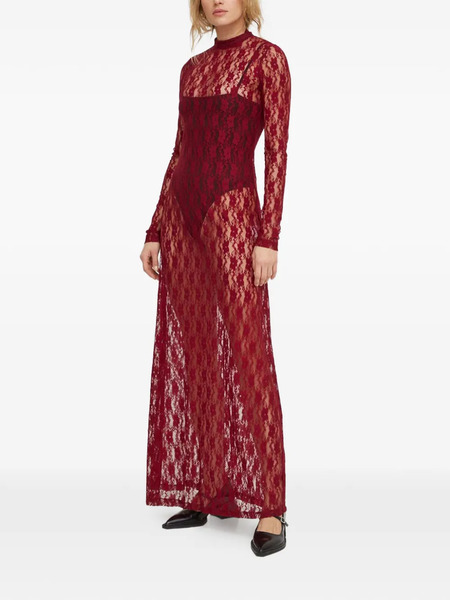 Résumé Laced Long-sleeved Maxi Dress - Red 