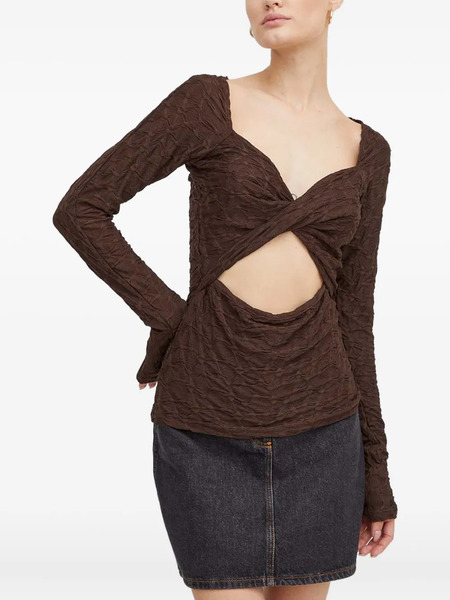  Résumé Long-sleeve Twisted Top - Brown 