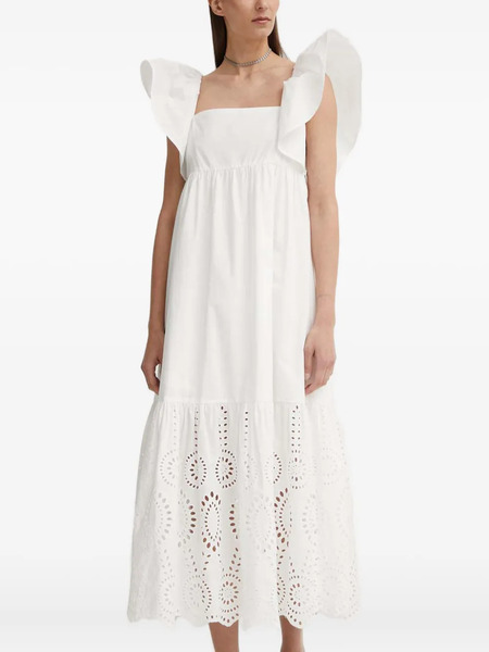  Résumé Ruffled Eyelet Dress - White 