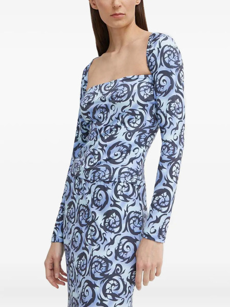  Résumé Square Neck Printed Top - Blue 