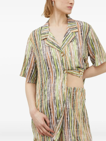  Résumé Striped Button-up Shirt - Green 