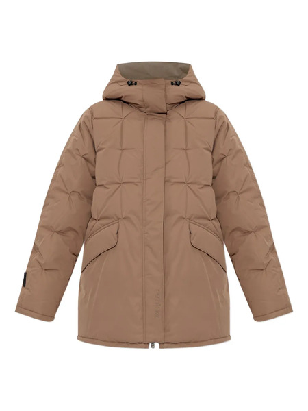  Rethinkit Studios Hooded Quilted Parka Coat - Neutrals 