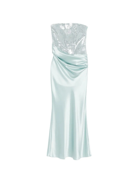  Retrofete Alexandra Draped Maxi Dress - Blue 