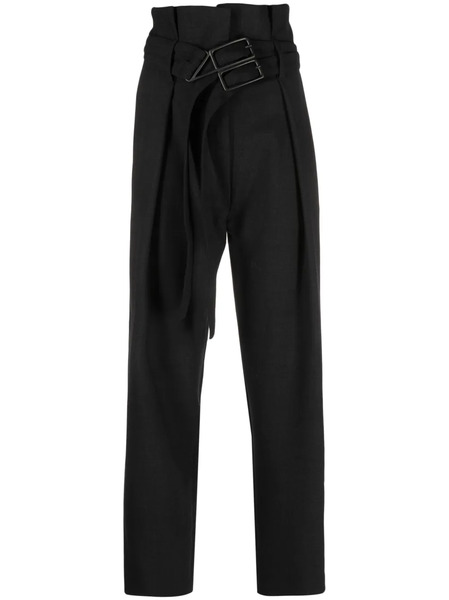  Rev High-waist Cropped Trousers - Grey 