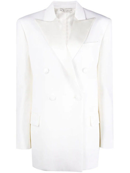  Rev Virgin Wool Double-breasted Coat - White 