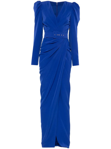 Rhea Costa Belted Gown - Blue 