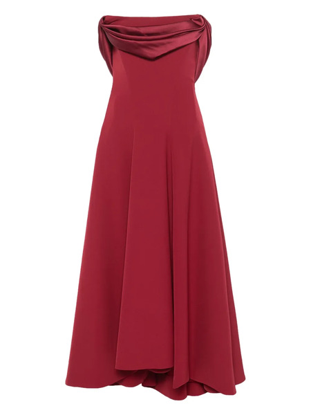 Rhea Costa Salma Midi Dress - Red 