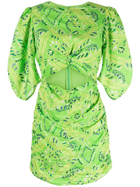  Rhode Isla Cut Out-detail Minidress - Green 