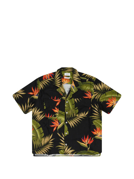  Rhude Buttoned Print Shirt - Black 