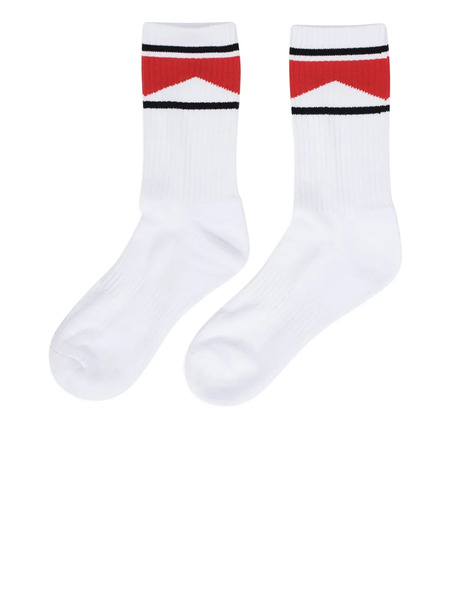  Rhude Chevron-design Socks - White 