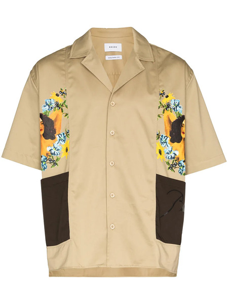  Rhude Cigar Short-sleeve Shirt - Neutrals 
