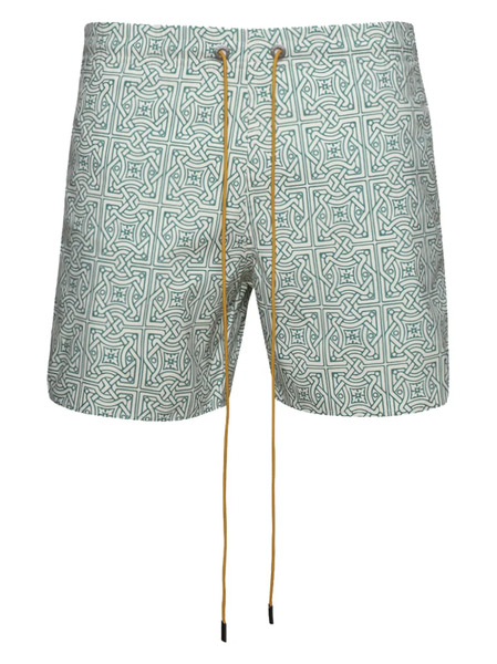  Rhude Cravat-print Swim Shorts - Neutrals 
