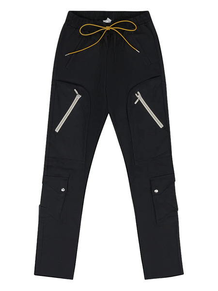  Rhude Drawstring Cargo Pants - Black 