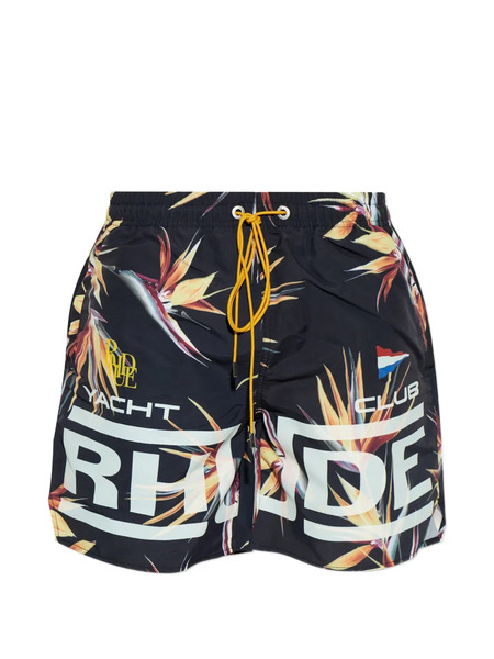  Rhude Drawstring Swim Shorts - Black 