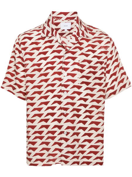  Rhude Geometric-pattern Silk Shirt - Red 