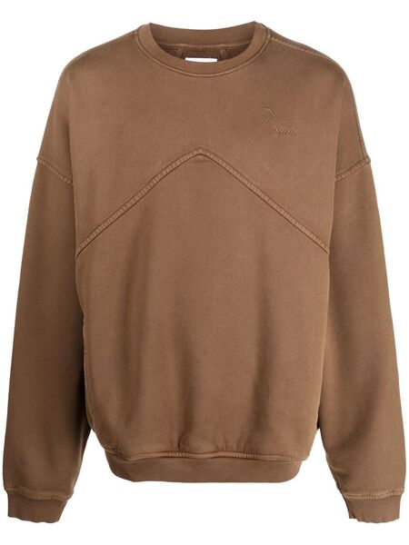  Rhude Logo-embroidered Oversize Jumper - Brown 