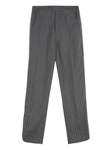  Rhude Pinstriped Cropped Trousers - Grey 