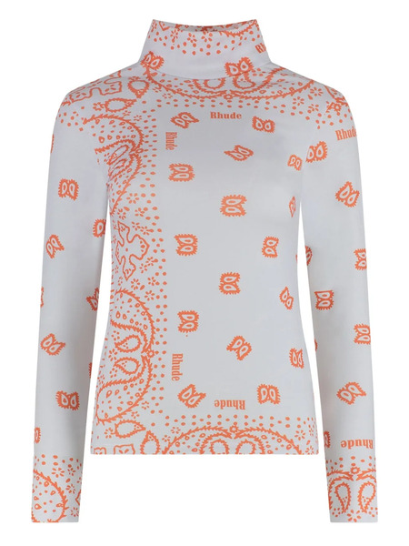  Rhude Printed Stretch Top - Grey 