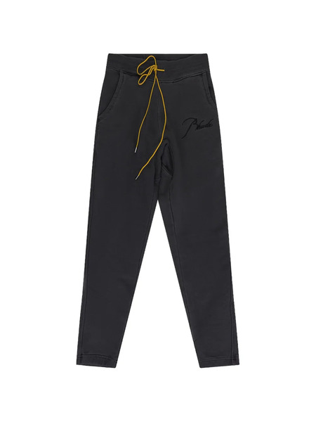  Rhude Script Logo Relaxed Track Pants - Black 