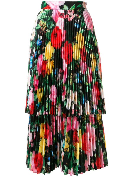  Richard Quinn Layered Floral Midi Dress - Black 