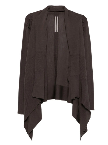  Rick Owens Asymmetric Cardigan - Brown 
