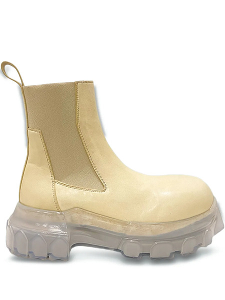  Rick Owens Beatle Bozo Tractor Chelsea Boots - Neutrals 