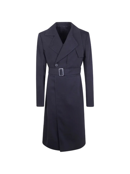  Rick Owens Belted Coat - Blue 
