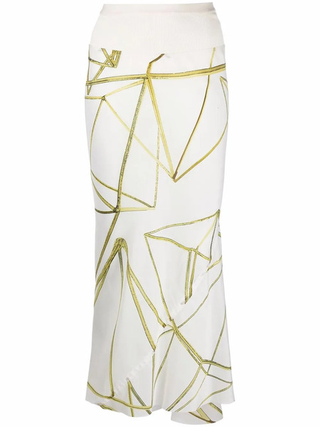  Rick Owens Bias Midi Skirt - Neutrals 