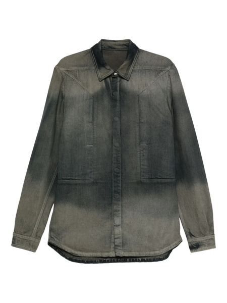  Rick Owens Button-down Denim Shirt - Grey 