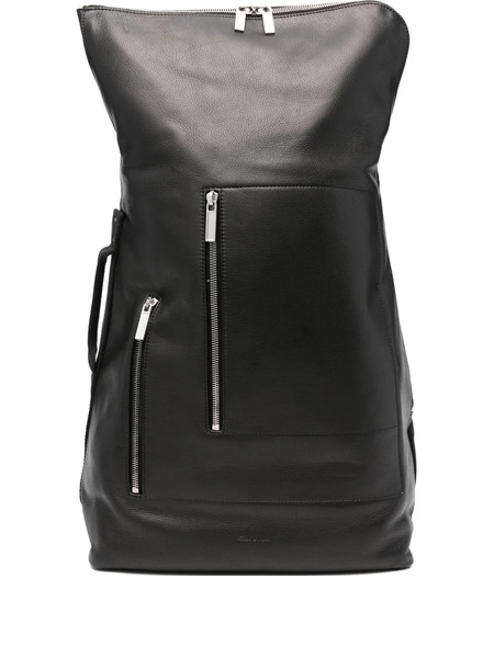  Rick Owens Cargo Zip-fastening Leather Backpack - Black 