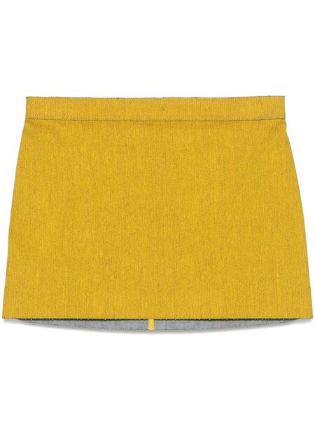  Rick Owens Coated-finish Mini Skirt - Yellow 