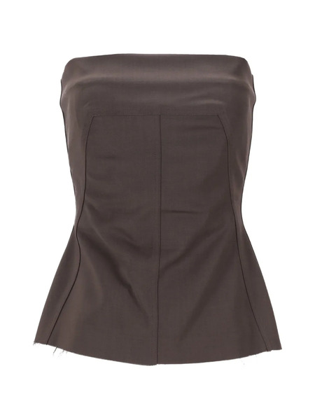  Rick Owens Concordians Bustier Top - Brown 
