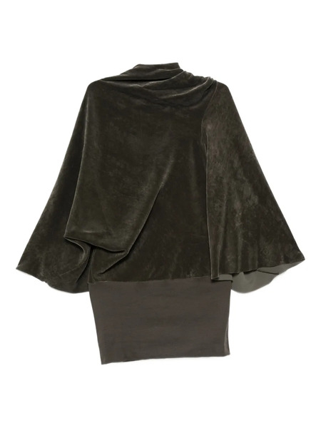 Rick Owens Concordians Cylinder Draped Bell-sleeve Top - Green 