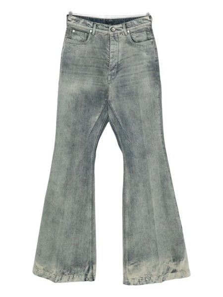  Rick Owens Cotton Flared Jeans - Grey 