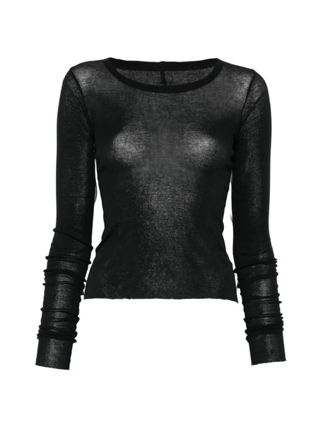  Rick Owens Crew Neck Top - Black 