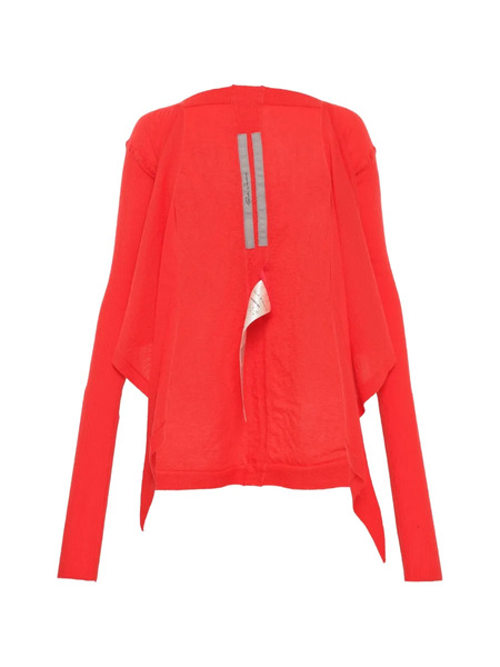  Rick Owens Crop Wrap Cashmere Cardigan - Red 