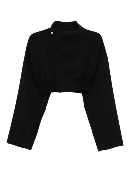  Rick Owens Cropped Wool Jacket - Black 
