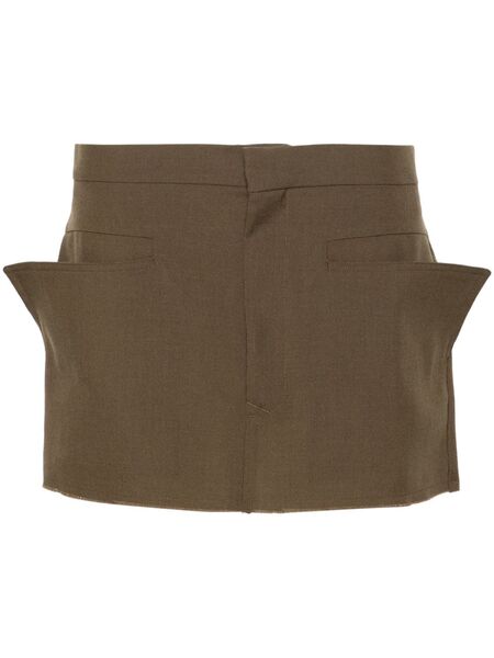  Rick Owens Cut-off Mini Skirt - Green 