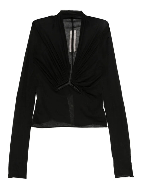  Rick Owens Cut-out Long-sleeve Top - Black 