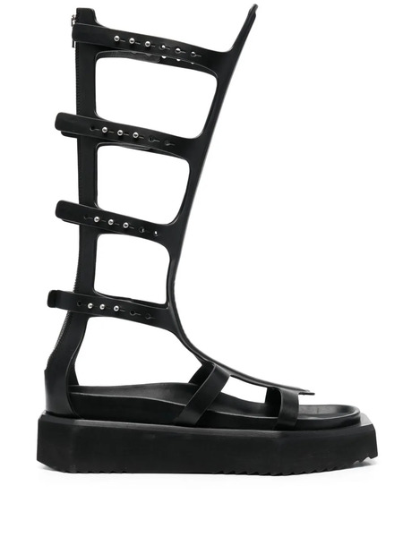  Rick Owens Cyclops Spartan Leather Sandals - Black 