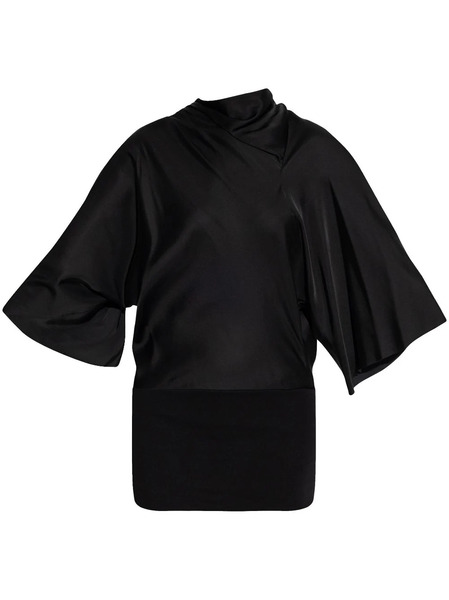  Rick Owens Cylinder Draped Sleeve Top - Black 