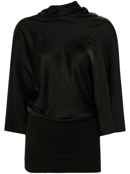  Rick Owens Cylinder Satin Blouse - Black 