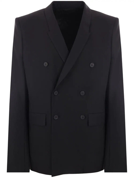  Rick Owens Double-breasted Stretch-wool Blazer - Black 