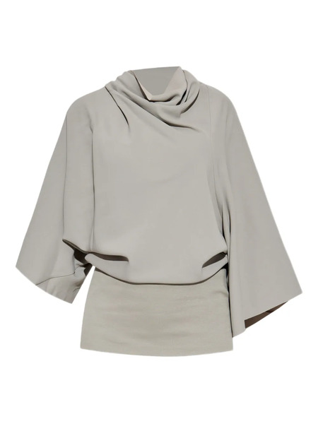  Rick Owens Draped Cowl-neck Top - Grey 