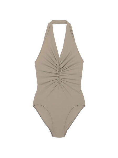 Rick Owens Draped Halterneck Swimsuit - Neutrals 