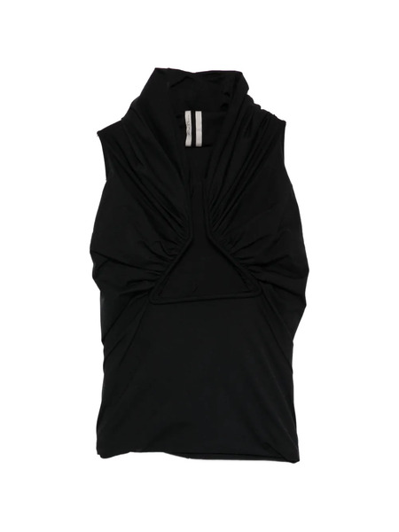  Rick Owens Draped Jersey Top - Black 