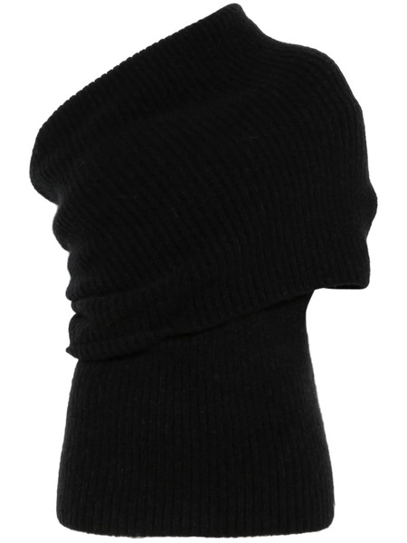  Rick Owens Draped Knitted Top - Black 
