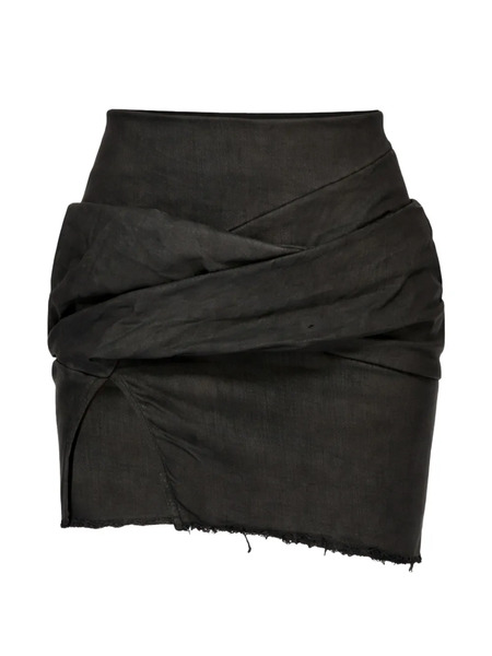  Rick Owens Draped Mini Skirt - Black 