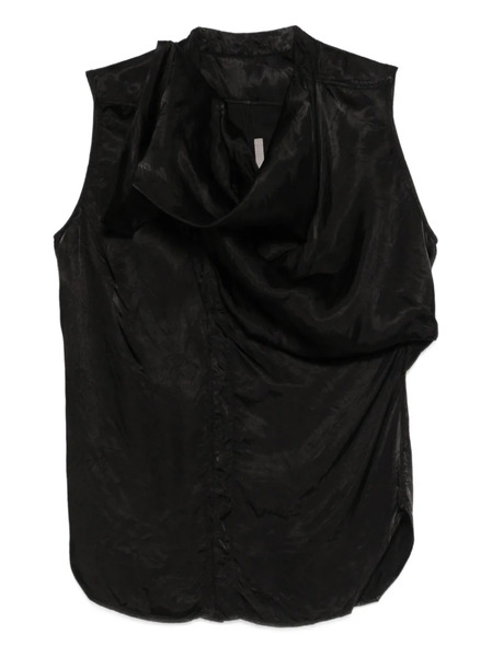  Rick Owens Draped Sleeveless Top - Black 