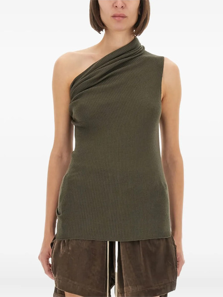  Rick Owens Draped Sleeveless Top - Green 